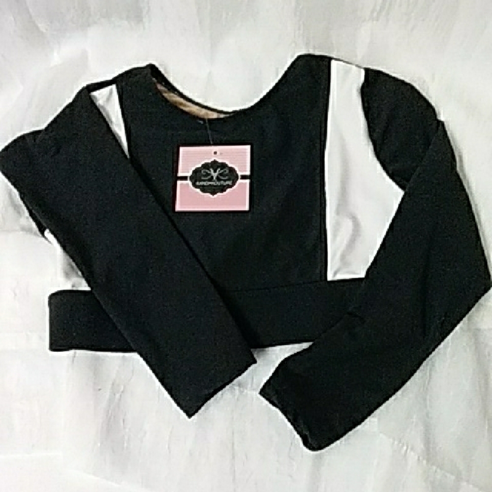 Kandi Kouture Long Sleeve Color-Block Dance Bra